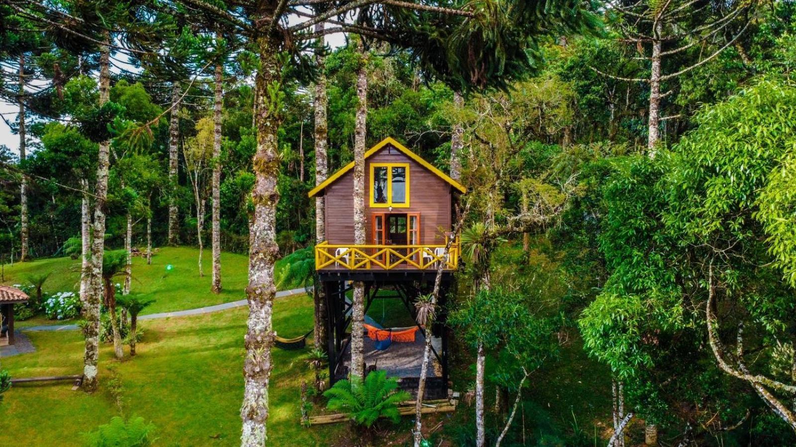 Hotel Chalé com vista para as montanhas PARAISO DAS ARAUCARIAS à Monteverde Extérieur photo